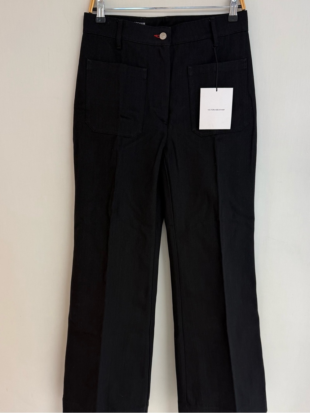 VICTORIA BECKHAM Black High-Rise Wide Leg Jeans NWT - Picture 6 of 9